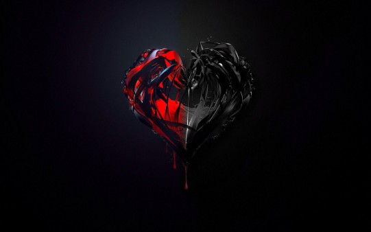 Corazón Rojo y Negro
