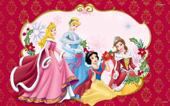 Fondo Pantalla Navidad Princesas Disney 2014