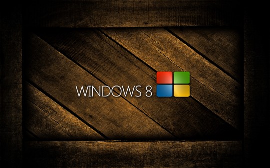 Fondo de Pantalla Windows 8 en Cajón de Madera