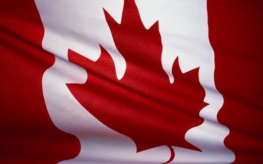 Fondo de Bandera de Canada al Viento
